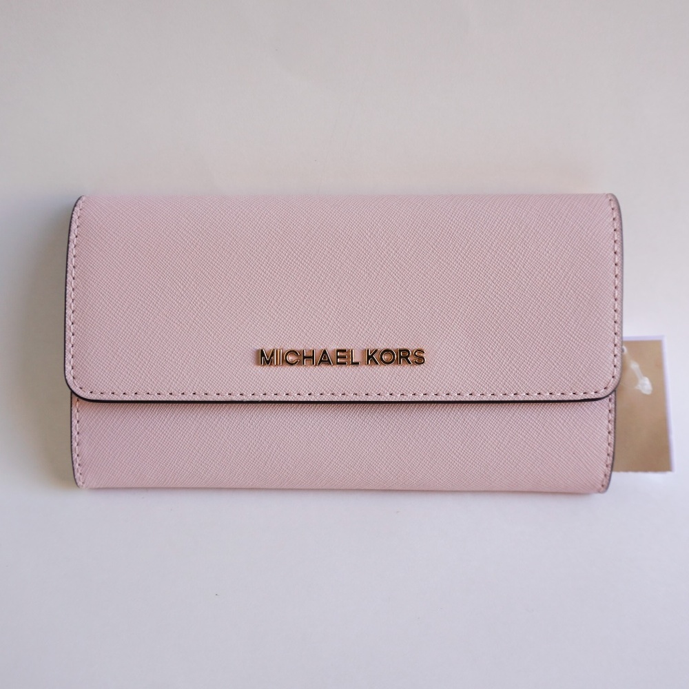 Michael Kors LG Trifold Wallet Pink(Blossom)